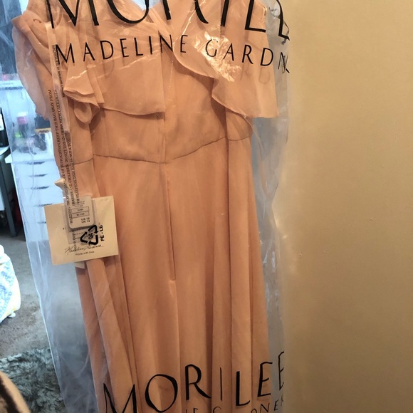 Chiffon Bridesmaids Dress with Off-the-Shoulder - Picture 2 of 3